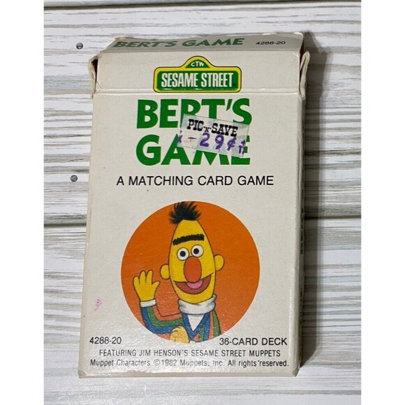 Vintage Sesame street Bert's Matching Card Game complete set 1982 - Picture 2 of 7